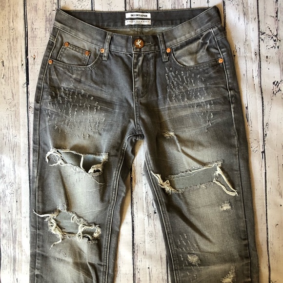 One Teaspoon destroyed Awesome Baggies - Picture 4 of 14